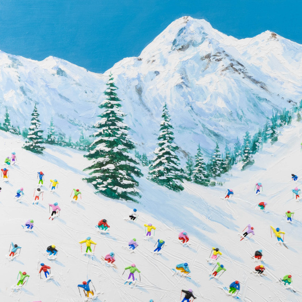 Pine Line by Antonio Navarro (Casimiro), original painting, detail
