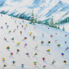 Snowy Top by Antonio Navarro (Casimiro), original painting, detail