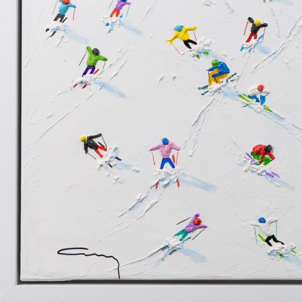 Snowy Top by Antonio Navarro (Casimiro), original painting, detail