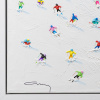 Magnificent Ski Run by Antonio Navarro (Casimiro), original painting, detail