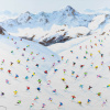 Magnificent Ski Run by Antonio Navarro (Casimiro), original painting