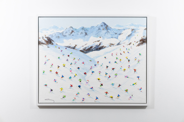 Magnificent Ski Run by Antonio Navarro (Casimiro), original painting