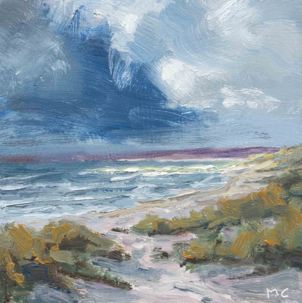 Breaking Light, West Wittering by Matthew Cordwell, original painting