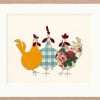 Spring Chickens by Anna Wright, limited edition print