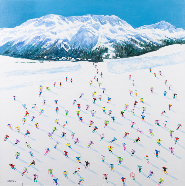 St Moritz by Antonio Navarro (Casimiro), original painting