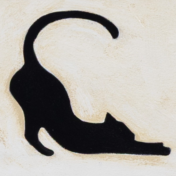 Cat I (Original) by Sean Durkin, original painting, detail