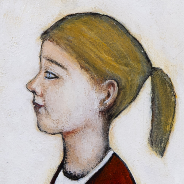 Portrait Of A Girl (Original) by Sean Durkin, original painting, detail
