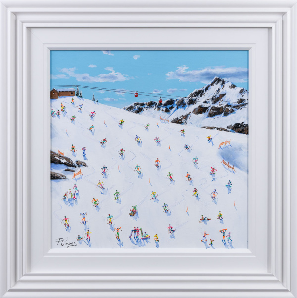 After Lunch We Ski by Paola Cassais, original painting