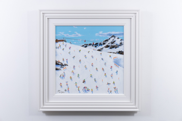 After Lunch We Ski by Paola Cassais, original painting