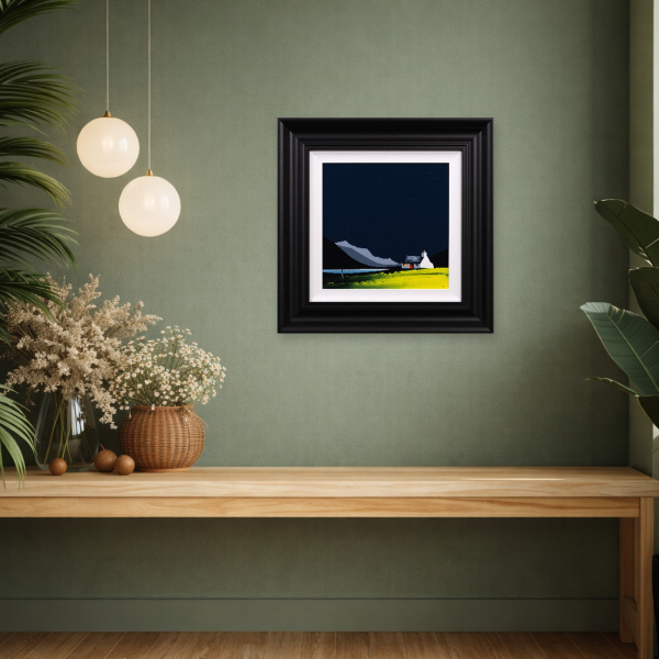 A Moment Between by Jay Nottingham, original painting, in room