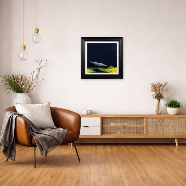 The Shape Of The Land by Jay Nottingham, original painting, in room