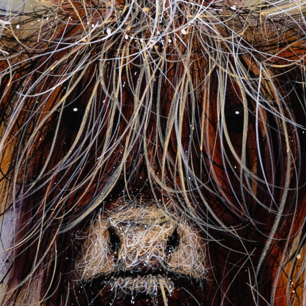 Are You Talking To Me? by Ruby Keller, original painting, detail