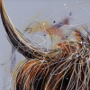 Are You Talking To Me? by Ruby Keller, original painting, detail