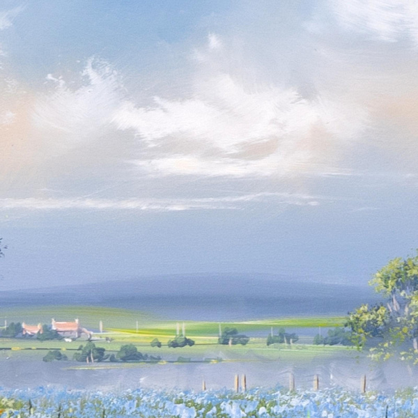 Countryside Pleasures by Allan Morgan, original painting, detail