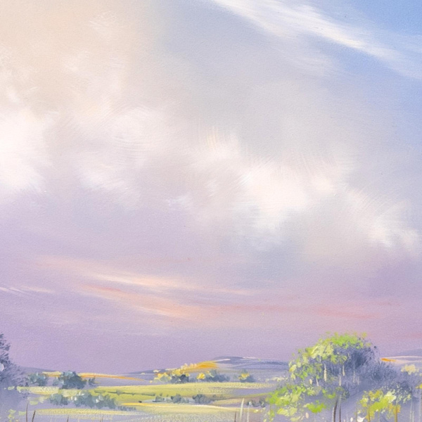 Meadow Walk by Allan Morgan, original painting, detail
