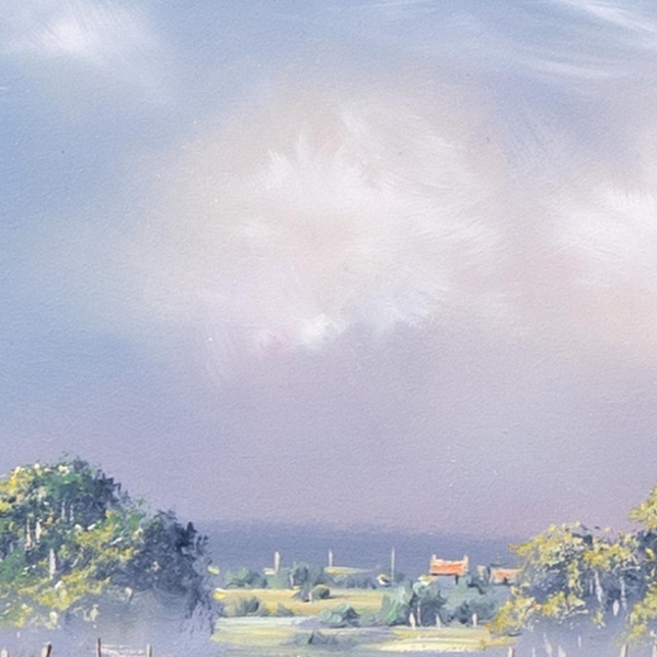 The Scenic Route Home by Allan Morgan, original painting, detail