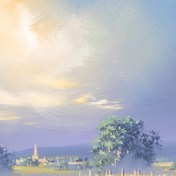 After The Rain by Allan Morgan, original painting, detail