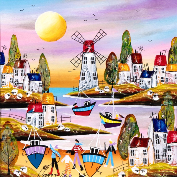 Good Vibes & High Tides by Rozanne Bell, original painting