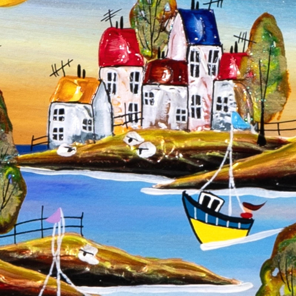 Vitamin Sea by Rozanne Bell, original painting, detail