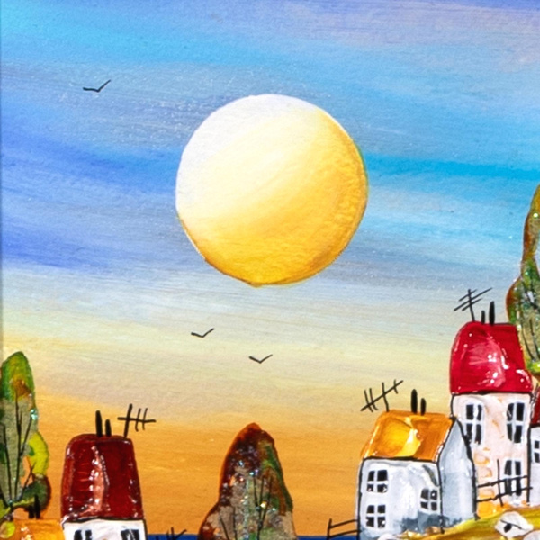 Vitamin Sea by Rozanne Bell, original painting, detail