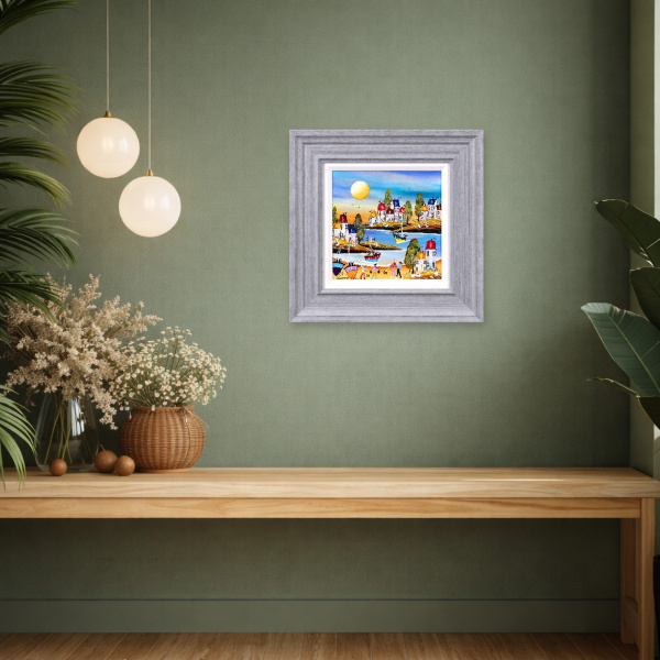 Vitamin Sea by Rozanne Bell, original painting, in room