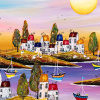 Flip-Flops Required by Rozanne Bell, original painting, detail