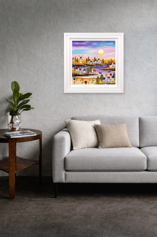 Flip-Flops Required by Rozanne Bell, original painting, in room