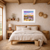 Flip-Flops Required by Rozanne Bell, original painting, in room