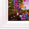 Rolling Hills, Big Thrills by Rozanne Bell, original painting, detail