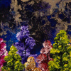 Moonlight Mystery by Rozanne Bell, original painting, detail