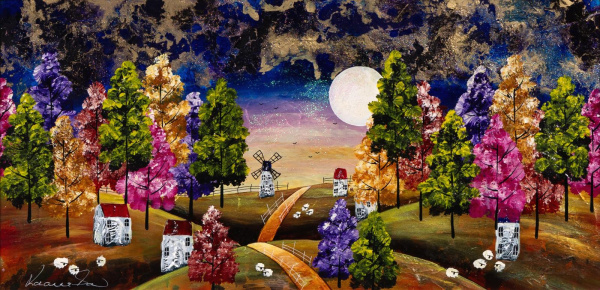 Moonlight Mystery by Rozanne Bell, original painting
