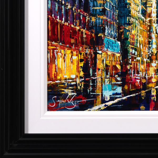 Rush Hour Reverie, NYC by Simon Wright, original painting, detail