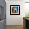 Rush Hour Reverie, NYC by Simon Wright, original painting, in room