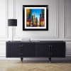 Rush Hour Reverie, NYC by Simon Wright, original painting, in room
