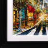 Paris Café Lights by Simon Wright, original painting, detail