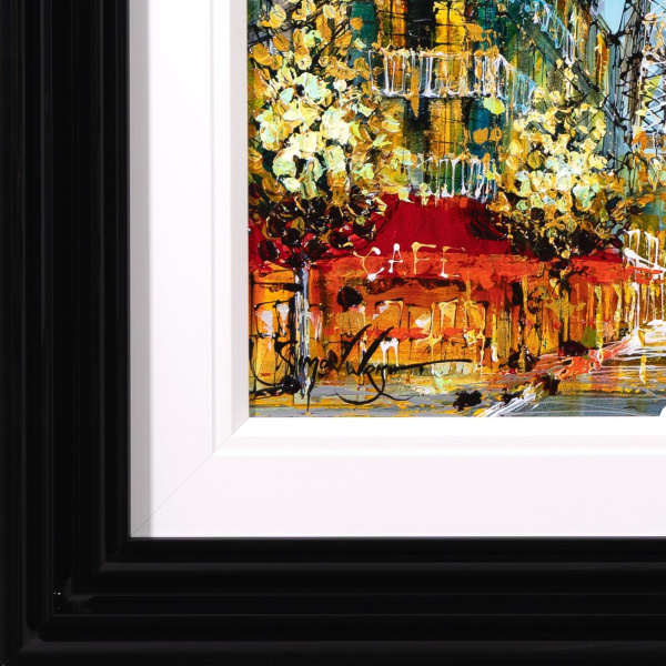 Eiffel Tower at Dusk by Simon Wright, original painting, detail