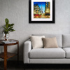Eiffel Tower at Dusk by Simon Wright, original painting, in room