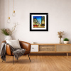 Eiffel Tower at Dusk by Simon Wright, original painting, in room