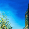 Midtown Glow by Simon Wright, original painting, detail