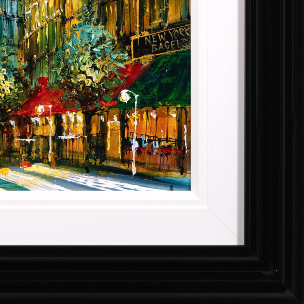 Midtown Glow by Simon Wright, original painting, detail