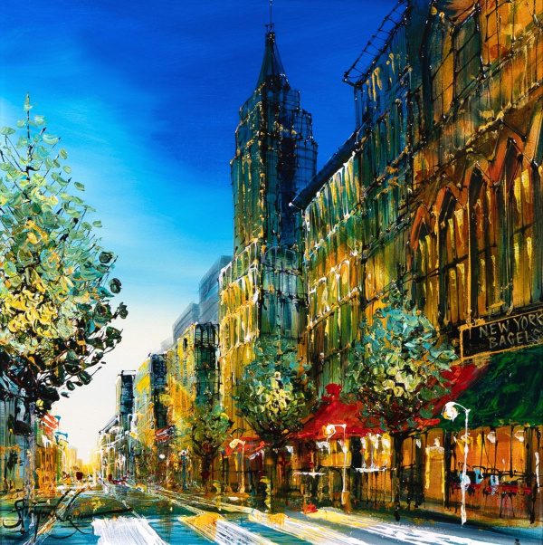 Midtown Glow by Simon Wright, original painting