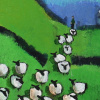 Morning Muster by David Alderman, original painting, detail