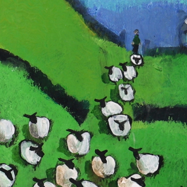 Morning Muster by David Alderman, original painting, detail