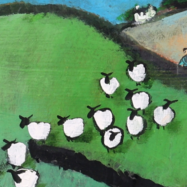Team Work by David Alderman, original painting, detail
