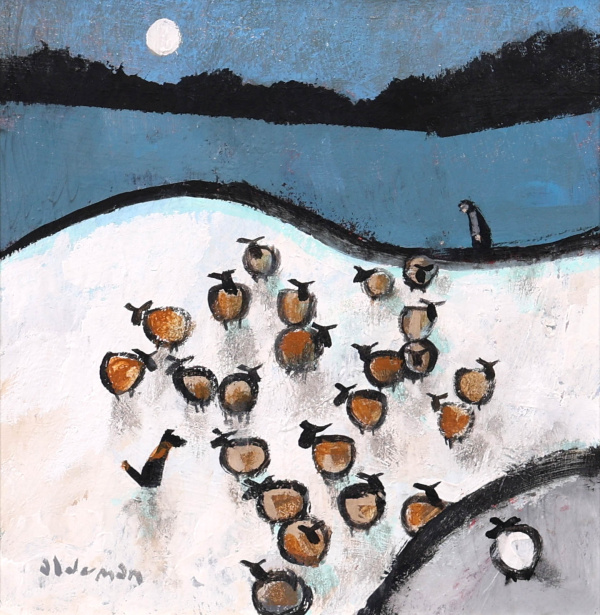 Still Out In The Cold! by David Alderman, original painting