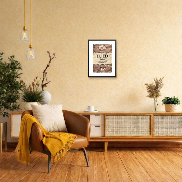 I Lied by Hue Folk, limited edition print, in room