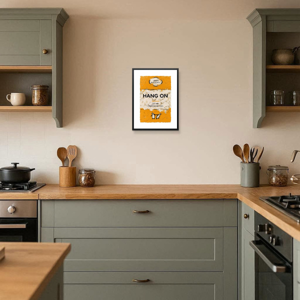 Hang On by Hue Folk, limited edition print, in room