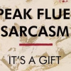 I Speak Fluent Sarcasm by Hue Folk, limited edition print, detail