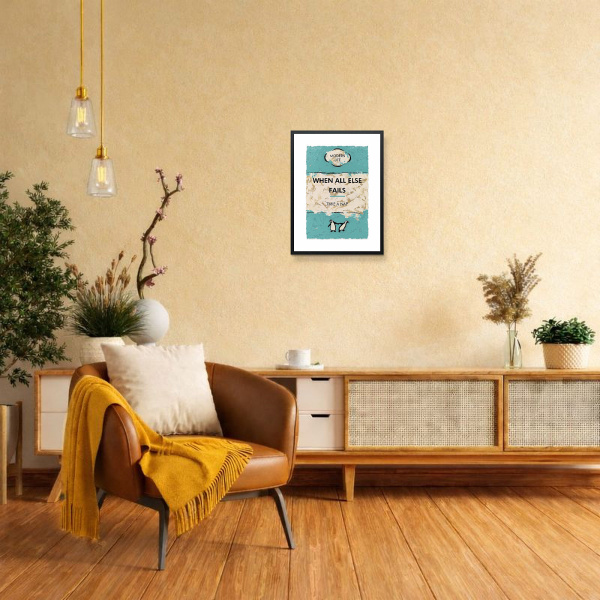 When All Else Fails by Hue Folk, limited edition print, in room