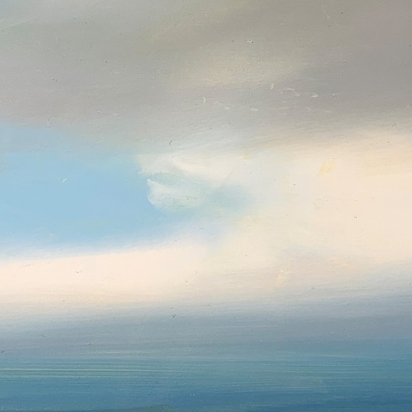 Blue Sky Breaks by Harry Brioche, original painting, detail